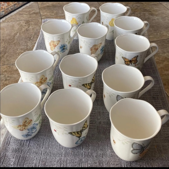 Lenox Butterfly Meadow 12oz Mugs, Assorted Set 12